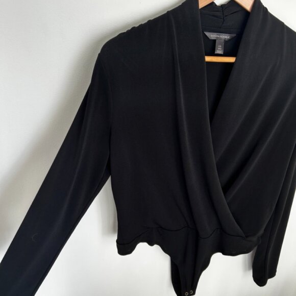 Banana Republic Wrap Bodysuit in Black - Picture 5 of 8